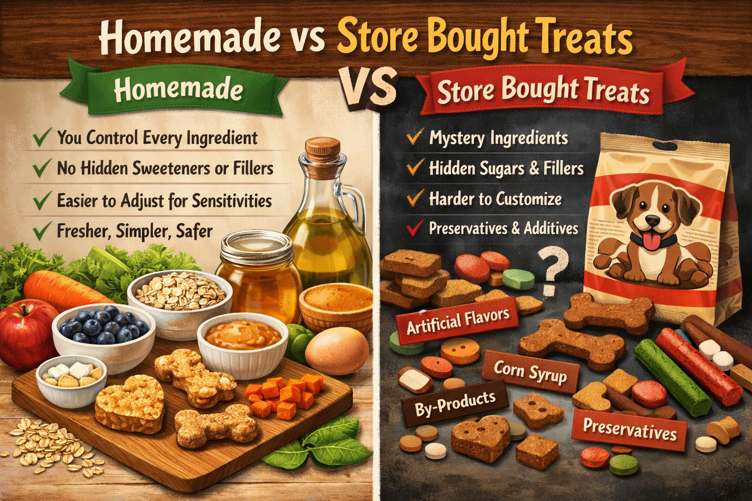 Homemade dog treats versus store bought