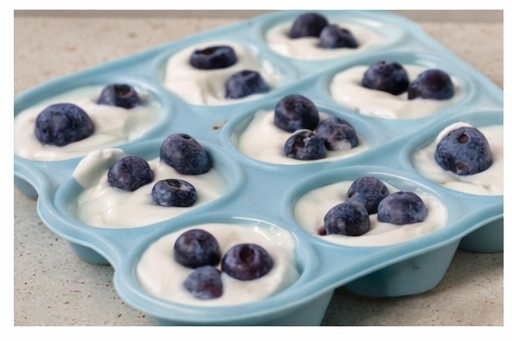 Frozen yogurt berry dog treats